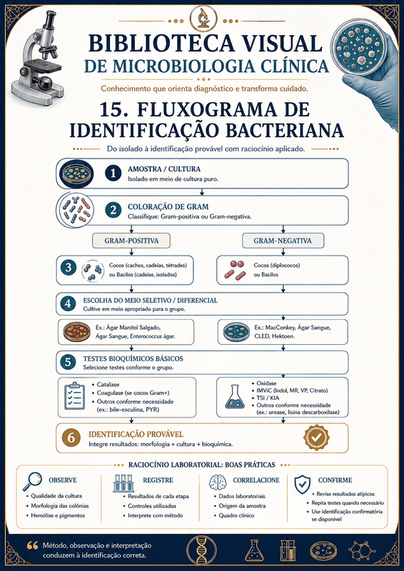 Diagrama de flujo de identificación bacteriana