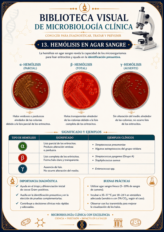 Hemólisis en agar sangre